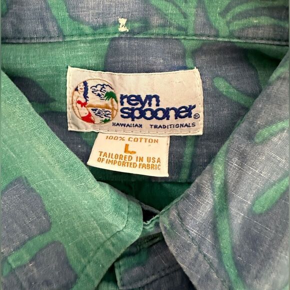 Vintage Reyn Spooner Shirt Pullover Hibiscus Reverse Print Hawaiian Size L - Picture 6 of 11